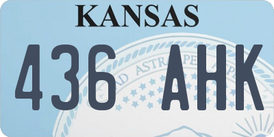 KS license plate 436AHK