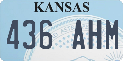 KS license plate 436AHM