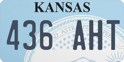KS license plate 436AHT