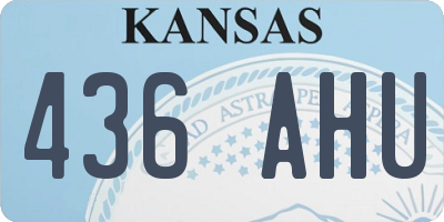 KS license plate 436AHU