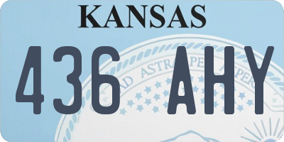 KS license plate 436AHY