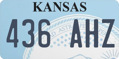 KS license plate 436AHZ