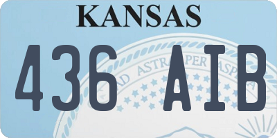 KS license plate 436AIB