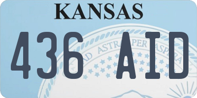 KS license plate 436AID