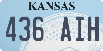 KS license plate 436AIH