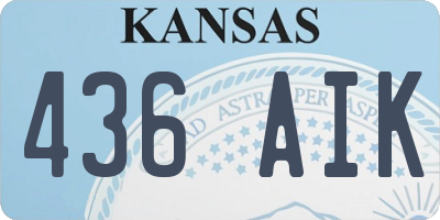 KS license plate 436AIK