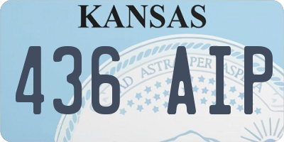 KS license plate 436AIP