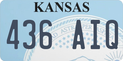 KS license plate 436AIQ