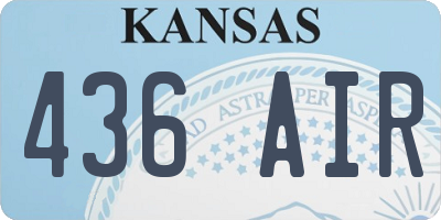 KS license plate 436AIR
