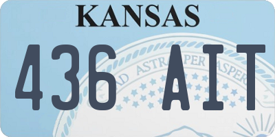 KS license plate 436AIT