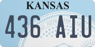 KS license plate 436AIU