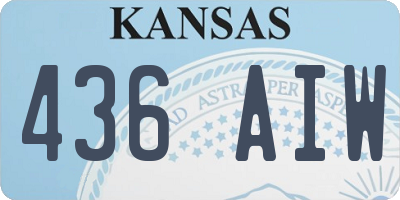KS license plate 436AIW