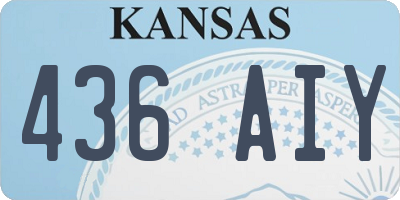 KS license plate 436AIY