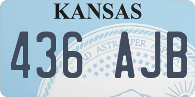 KS license plate 436AJB