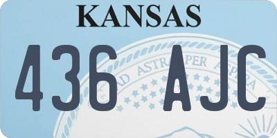 KS license plate 436AJC