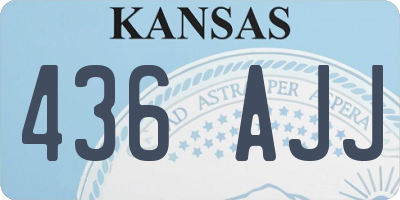KS license plate 436AJJ