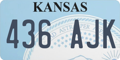 KS license plate 436AJK