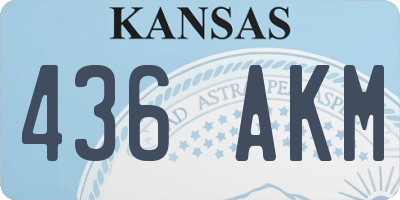 KS license plate 436AKM