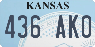KS license plate 436AKO