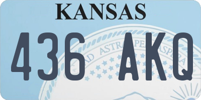 KS license plate 436AKQ