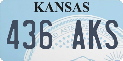 KS license plate 436AKS