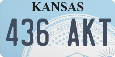 KS license plate 436AKT