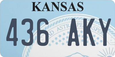 KS license plate 436AKY