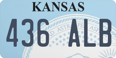 KS license plate 436ALB