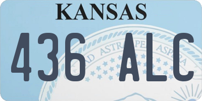 KS license plate 436ALC