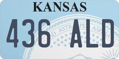KS license plate 436ALD