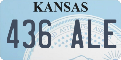 KS license plate 436ALE