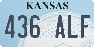 KS license plate 436ALF