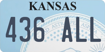 KS license plate 436ALL