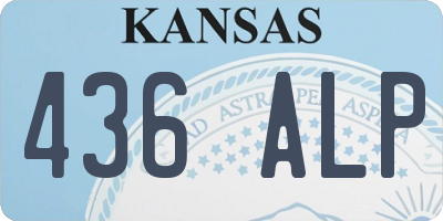 KS license plate 436ALP