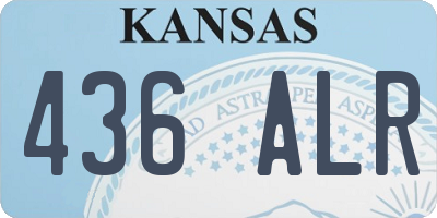 KS license plate 436ALR