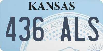 KS license plate 436ALS