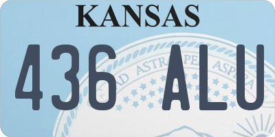 KS license plate 436ALU