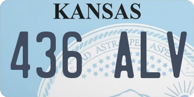 KS license plate 436ALV