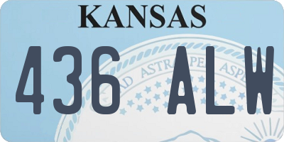 KS license plate 436ALW