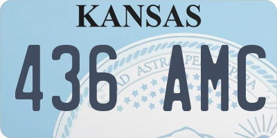 KS license plate 436AMC
