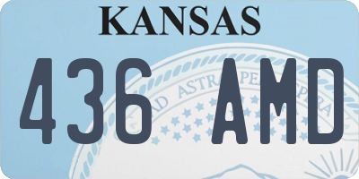 KS license plate 436AMD