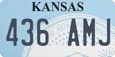 KS license plate 436AMJ