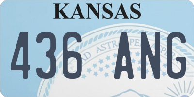 KS license plate 436ANG