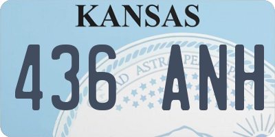 KS license plate 436ANH