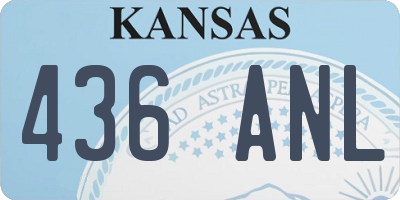 KS license plate 436ANL