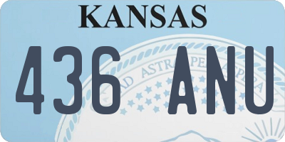 KS license plate 436ANU