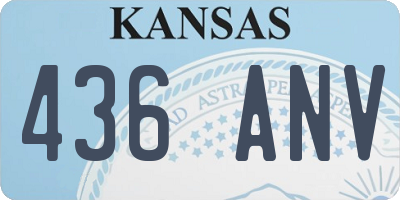 KS license plate 436ANV