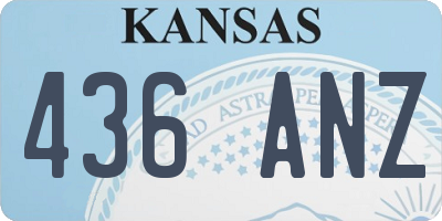 KS license plate 436ANZ