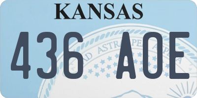 KS license plate 436AOE