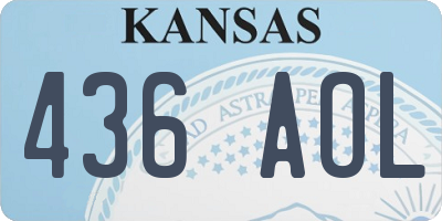 KS license plate 436AOL